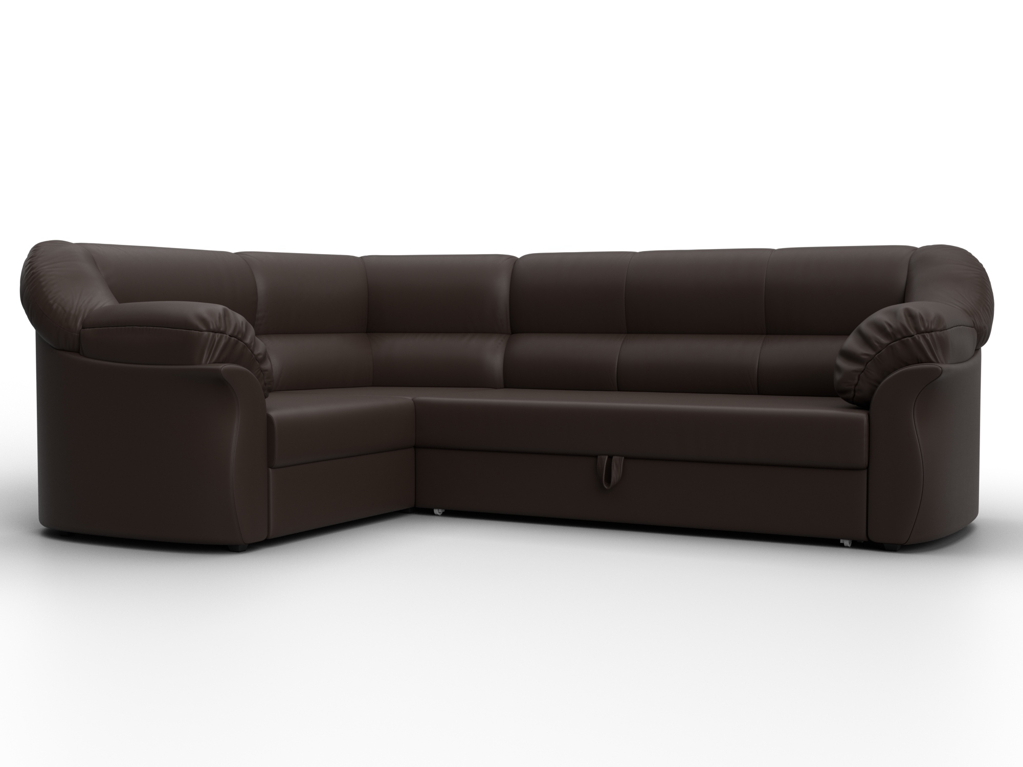 Диван угловой Карнелла левый угол (коричневый)