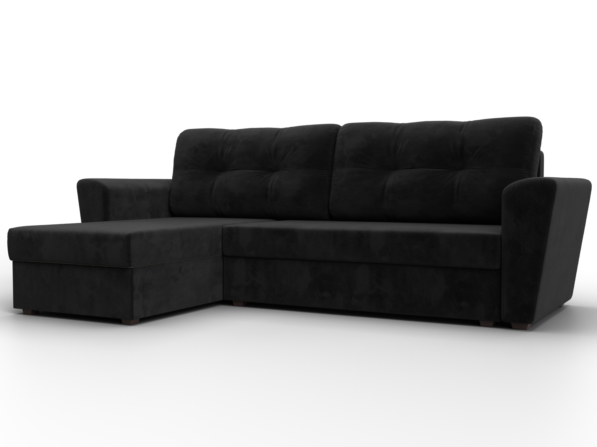 Диван угловой Амстердам Лайт левый угол (seven 35 черный)