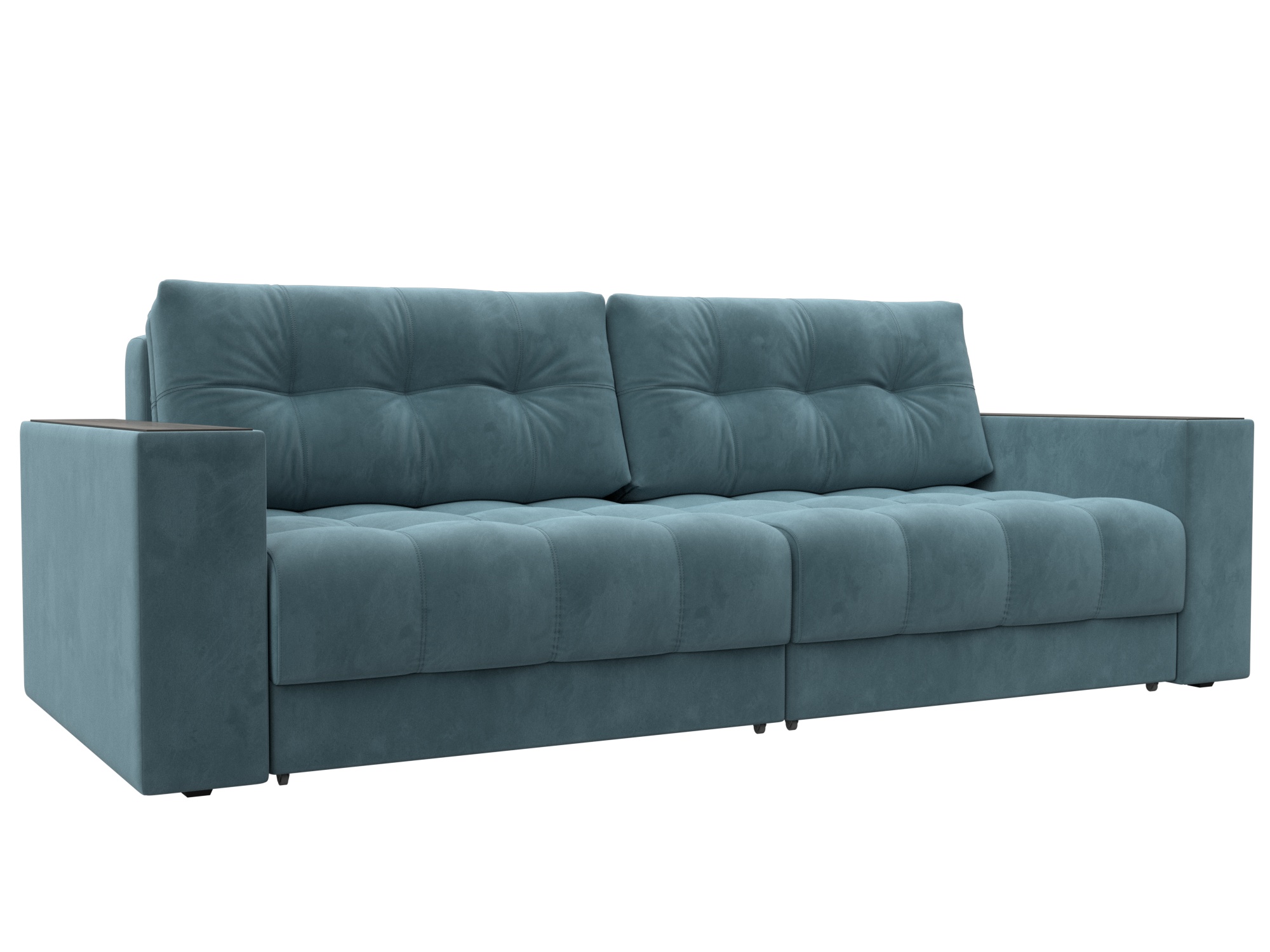 Диван прямой с декором Лига-049 НПБ (seven 113 бирюзовый) Диван прямой с декором Лига-049 НПБ (seven 113 бирюзовый)