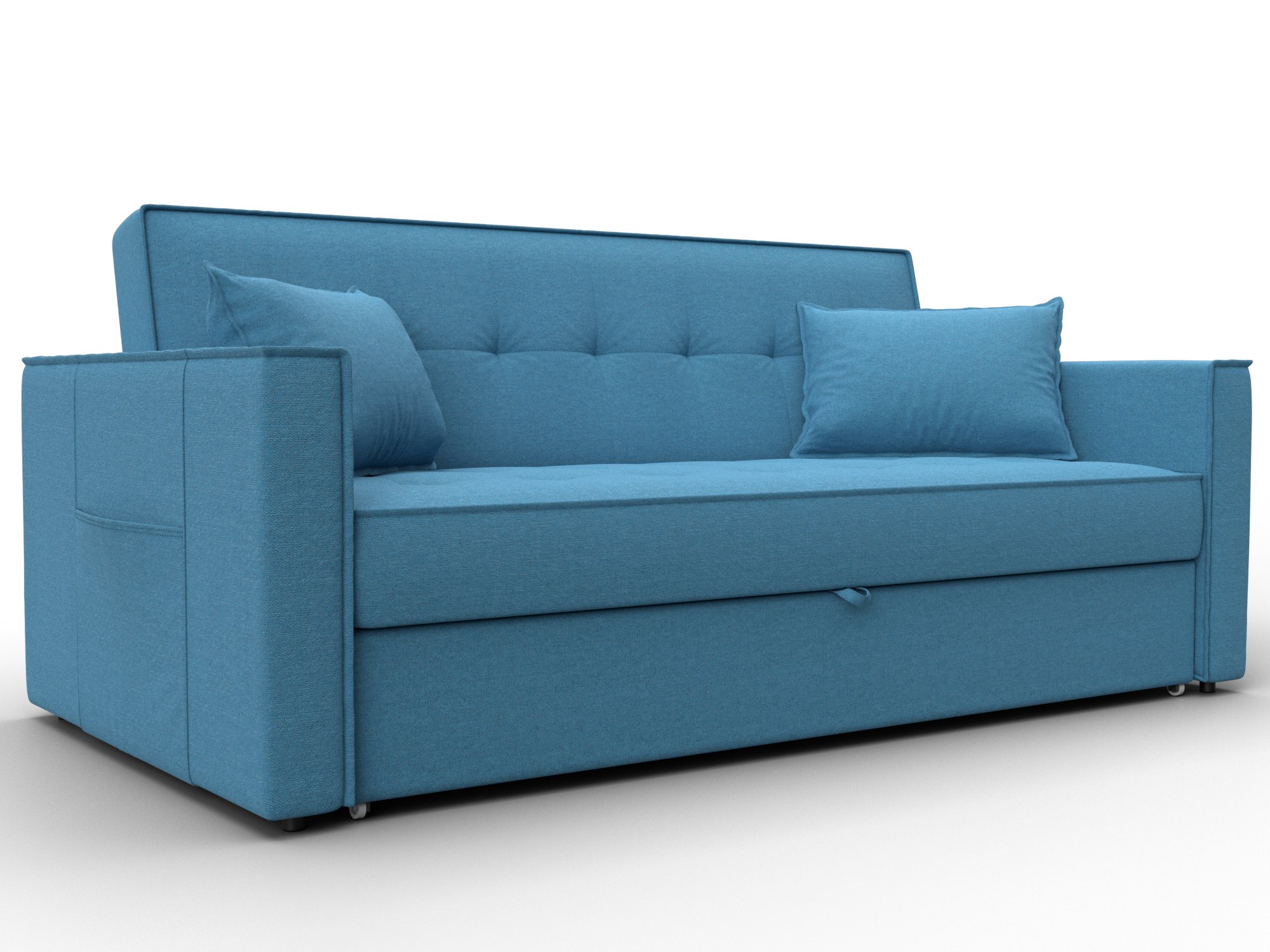 Диван прямой Лига-104 (160) (амур 10 голубой)