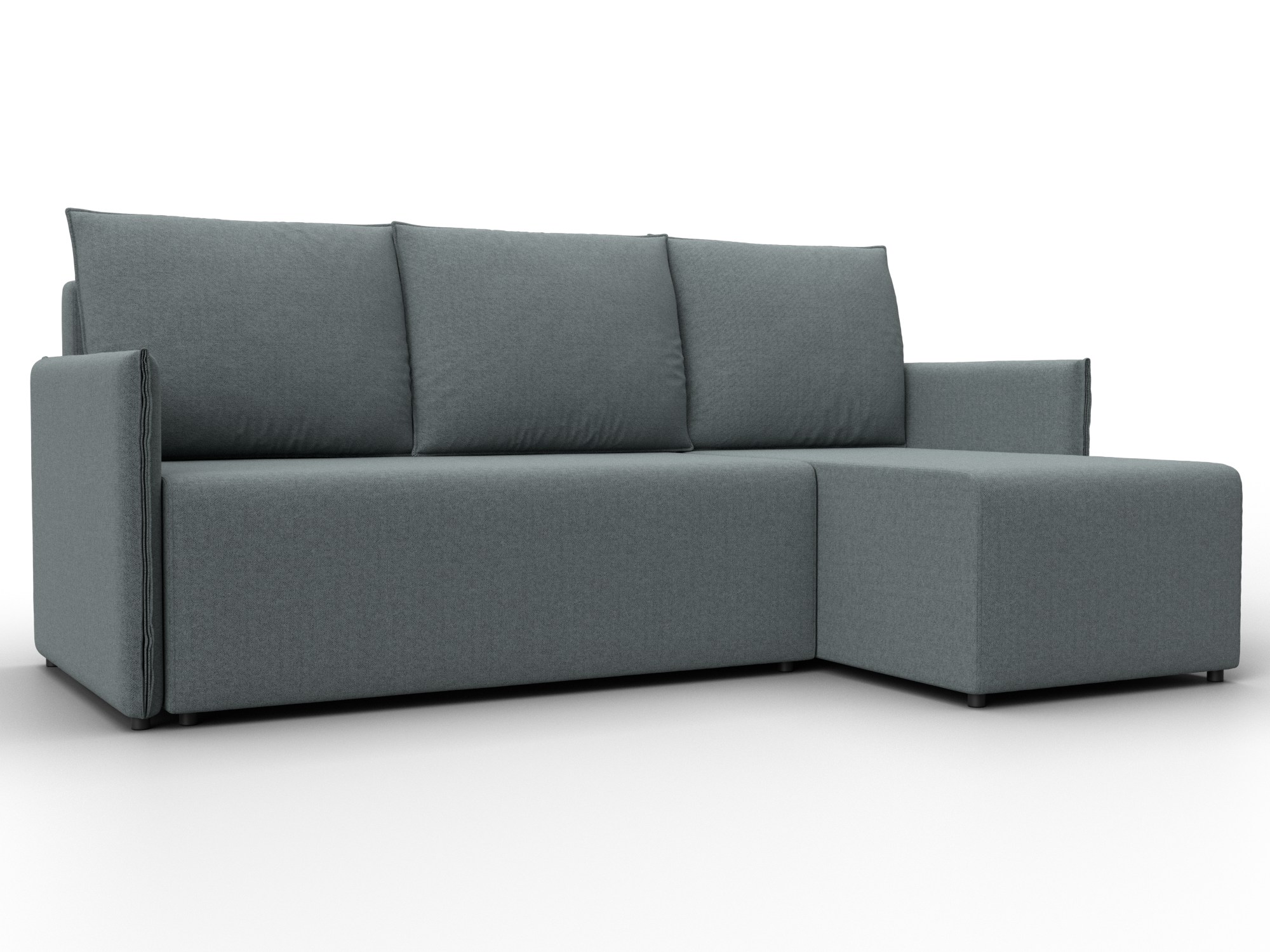 Диван угловой Лига-124 угол универсальный (амур 07 серый)