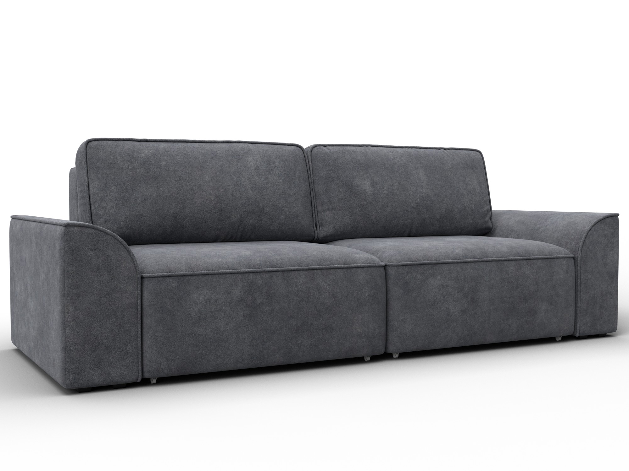 Диван прямой Лига-048 НПБ (brut 16 темно-серый)