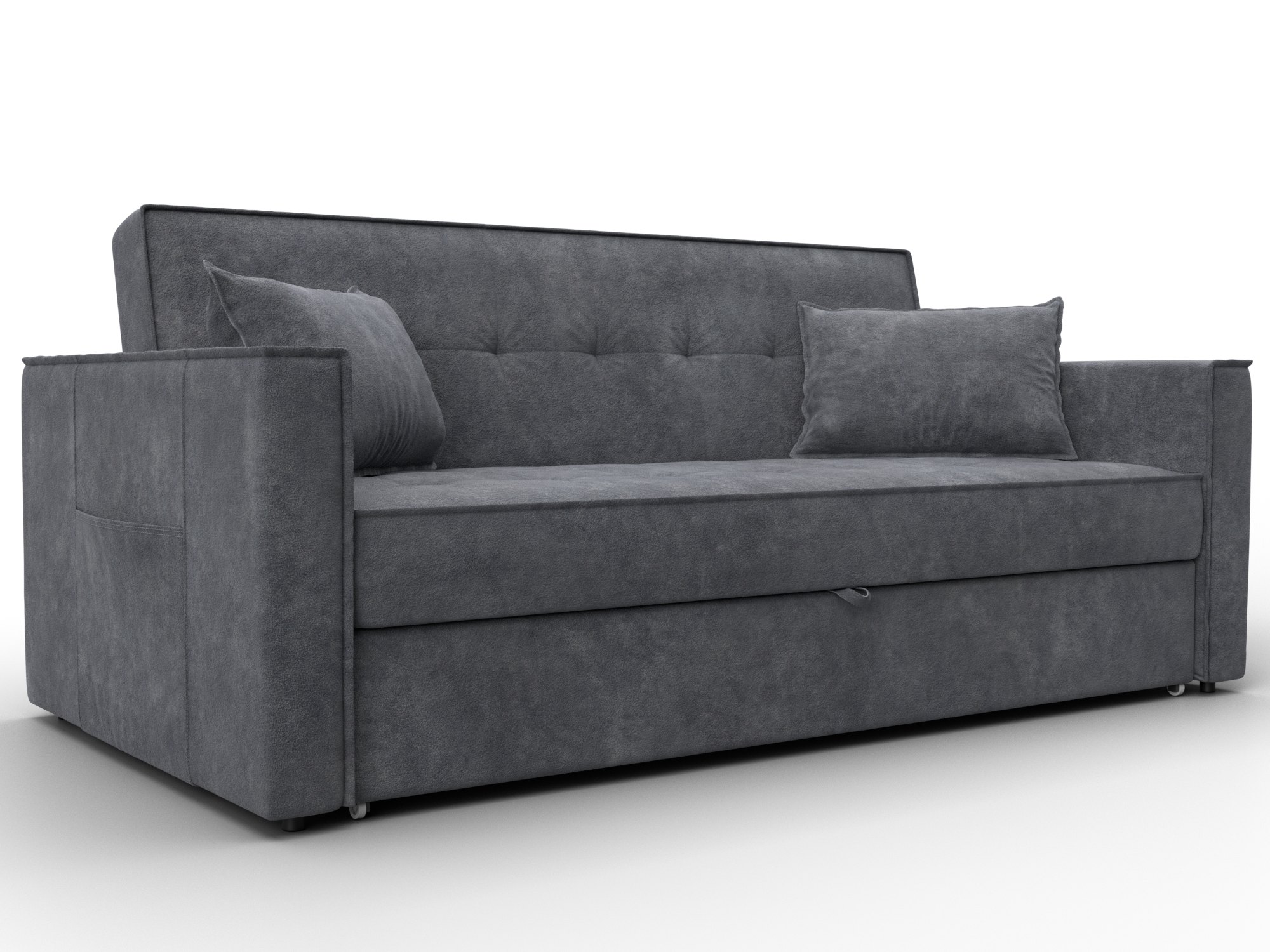 Диван прямой Лига-104 (160) (brut 16 темно-серый)