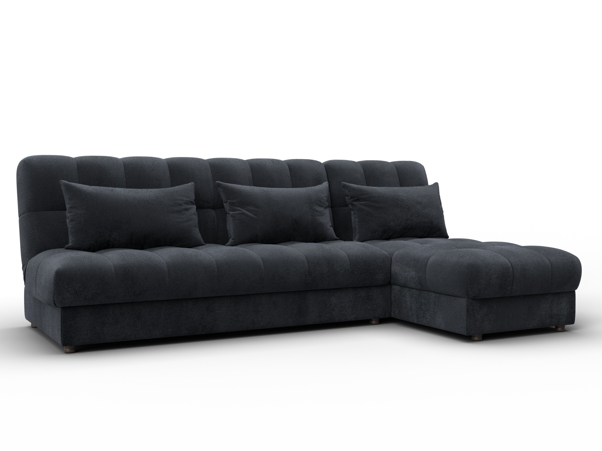 Диван угловой Лига-116 НПБ угол правый (tower 11 темно-серый)