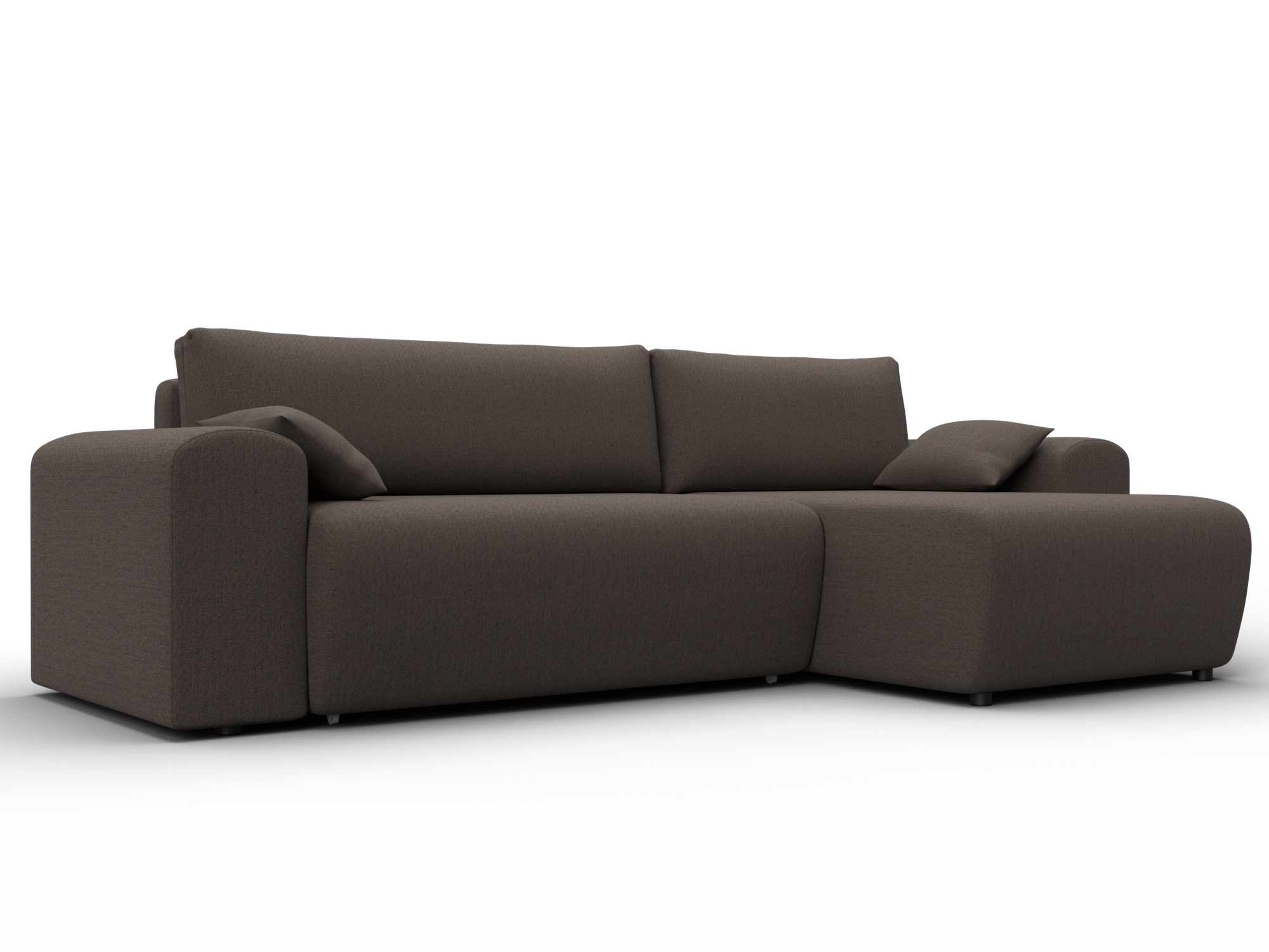 Диван угловой Лига-099 угол универсальный (амур 05 коричневый)