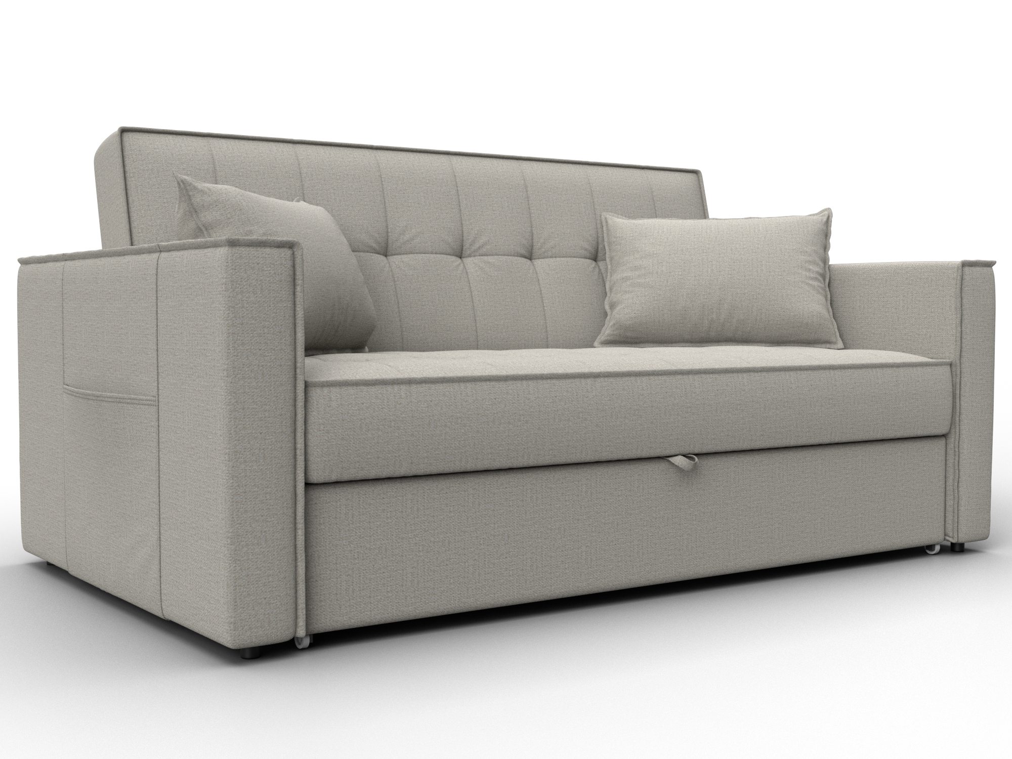 Диван прямой Лига-104 (140) (амур 02 бежевый)