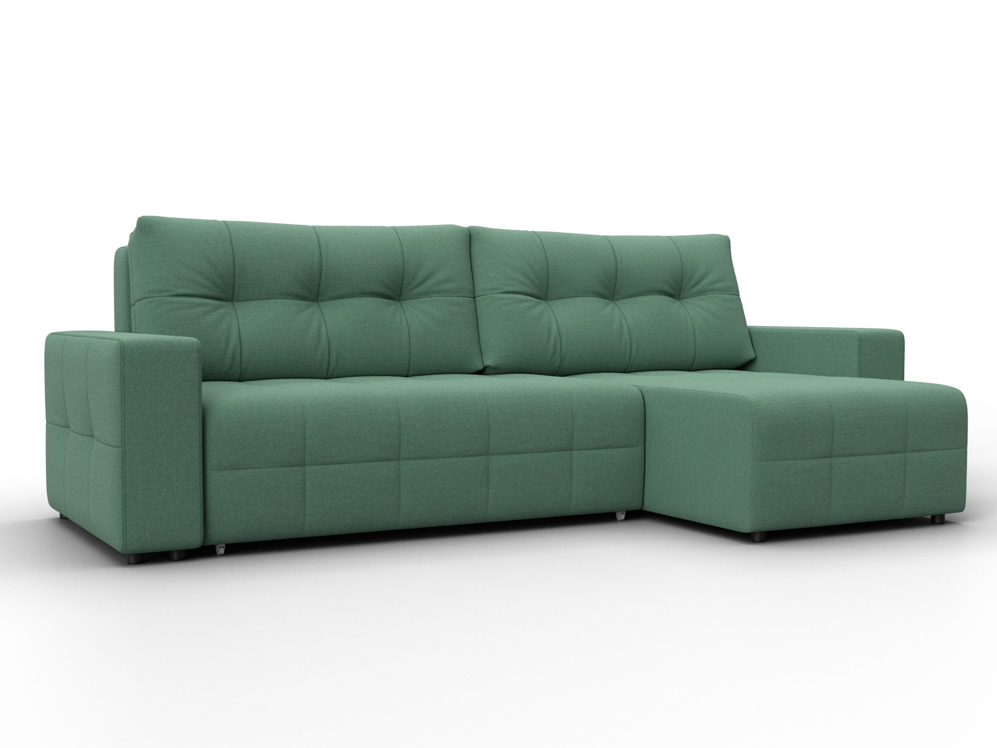 Диван угловой Лига-122 угол универсальный (амур 11 зеленый)