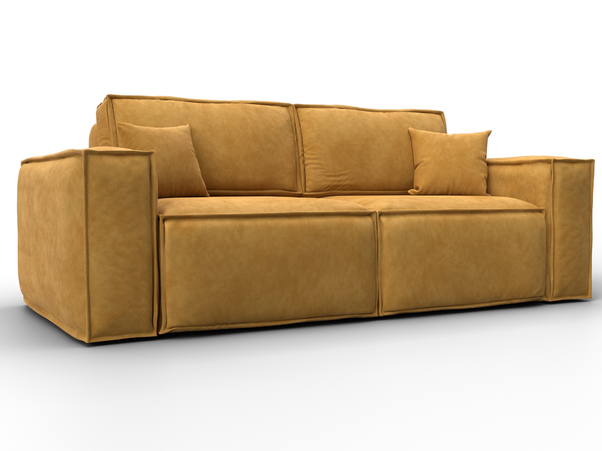 Диван прямой Лига-081 НПБ (brut 10 желтый)