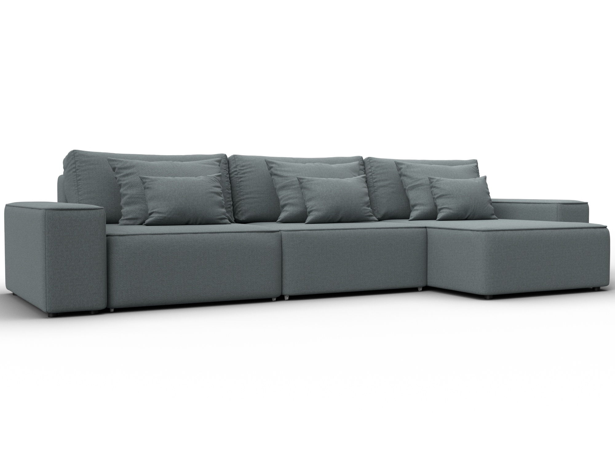 Диван угловой Лига-074 угол универсальный (амур 07 серый)