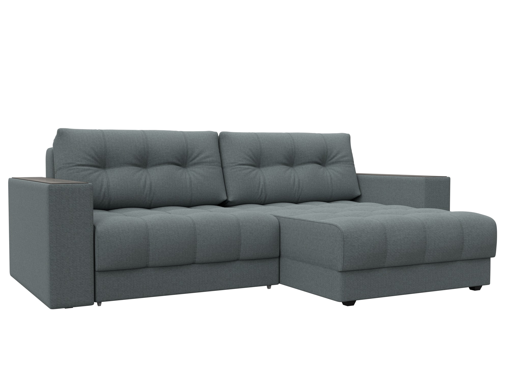 Диван угловой с декором Лига-049 НПБ (амур 07 серый) Диван угловой с декором Лига-049 НПБ (амур 07 серый)