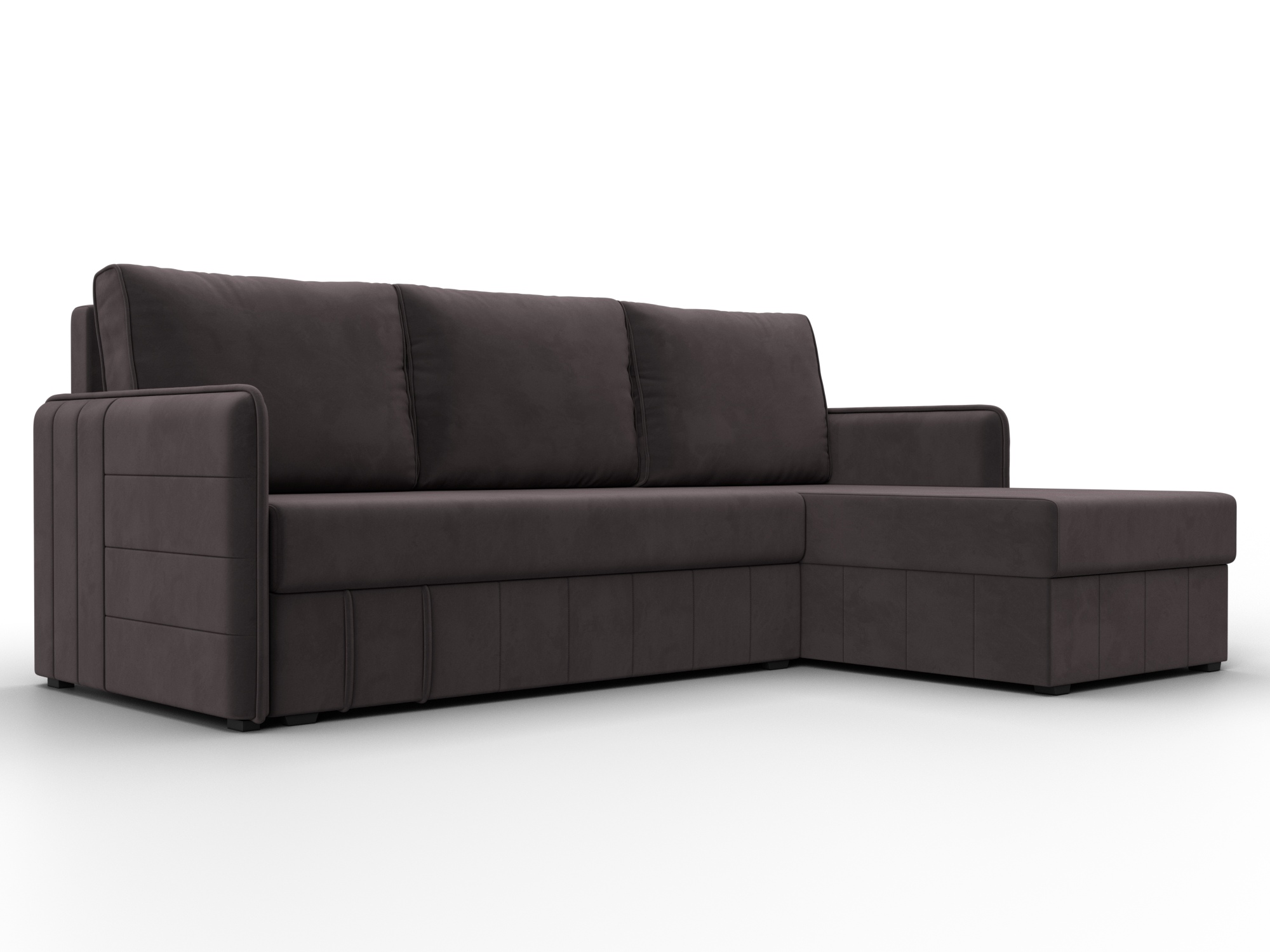 Диван угловой Слим угол универсальный (коричневый)