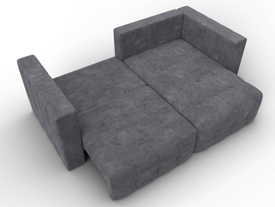 Диван угловой Лига-052 НПБ угол универсальный (brut 16 темно-серый)