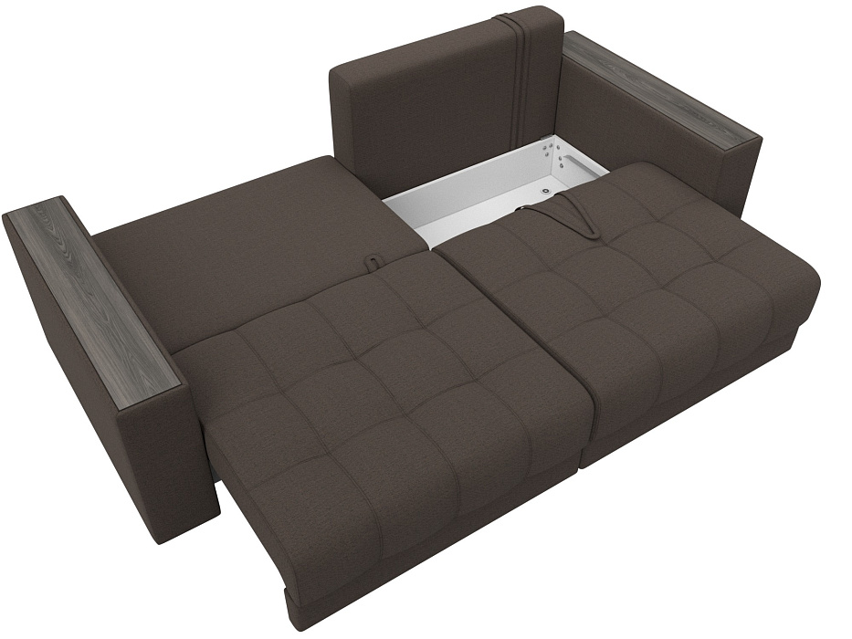 Диван прямой с декором Лига-049 НПБ (амур 05 коричневый) Диван прямой с декором Лига-049 НПБ (амур 05 коричневый)