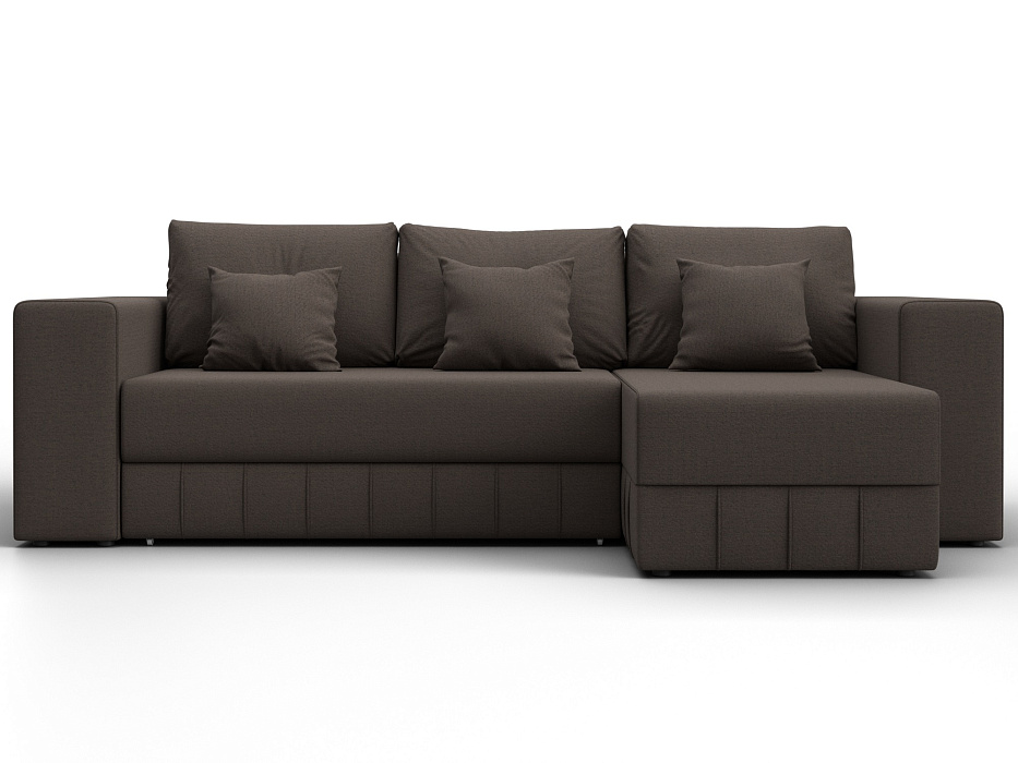 Диван угловой Лига-076 угол универсальный (амур 05 коричневый)