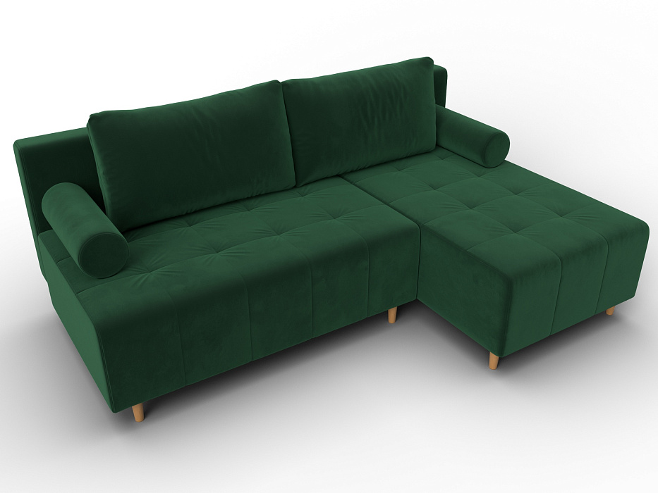 Диван угловой Лига-102 угол универсальный (seven 626 зеленый)
