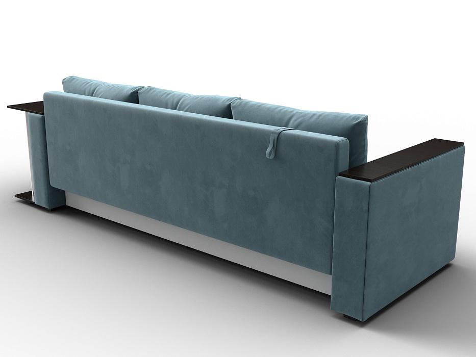 Диван прямой Атланта со столом справа (seven 113 бирюзовый)