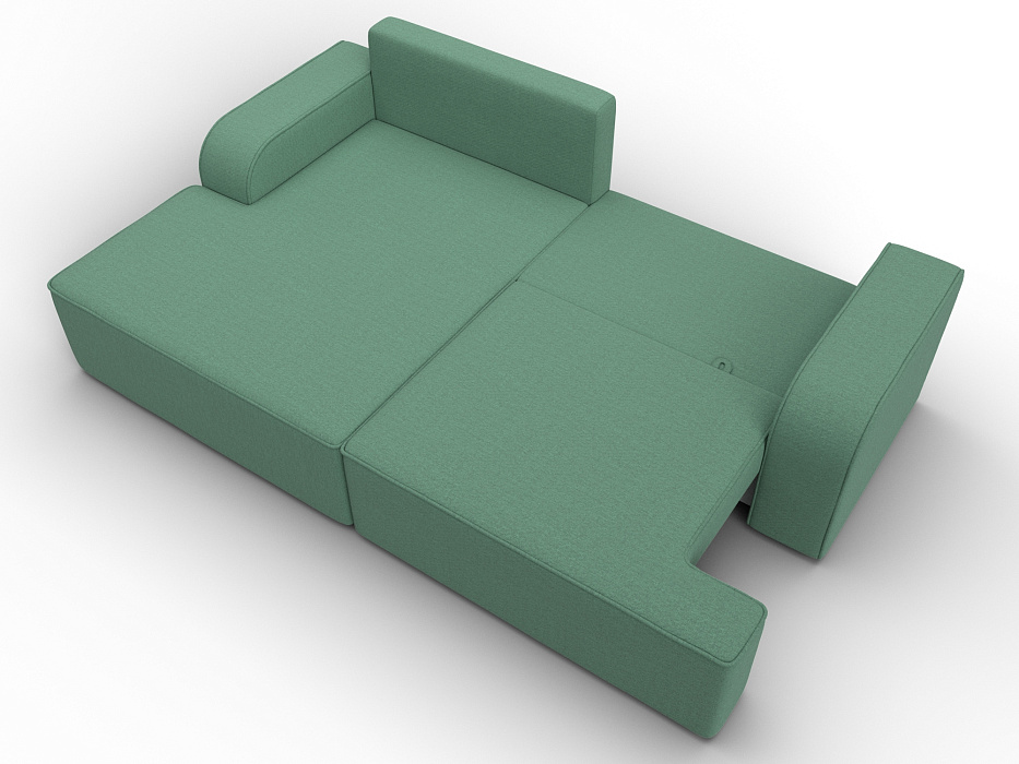 Диван угловой Лига-120 угол левый (амур 11 зеленый)