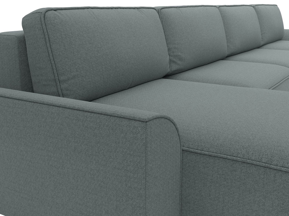 Диван П-образный Лига-048 НПБ лонг (амур 07 серый)