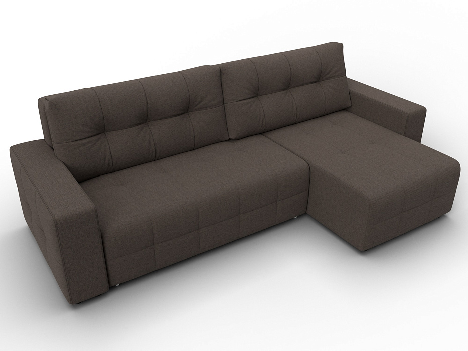 Диван угловой Лига-122 угол универсальный (амур 05 коричневый)