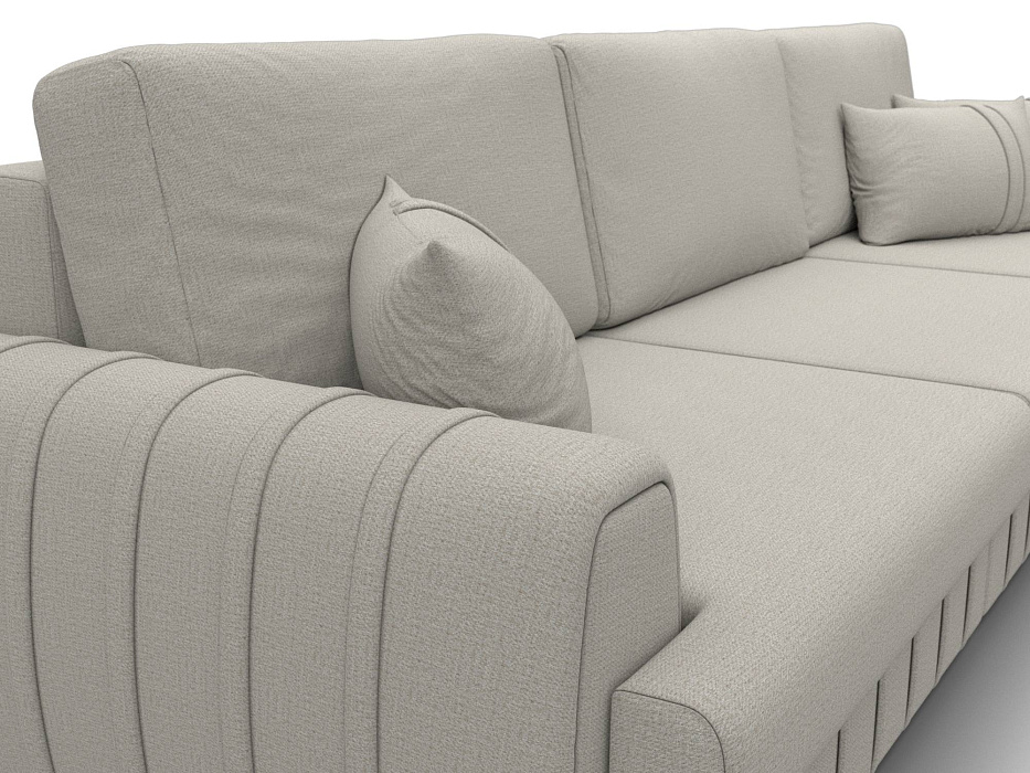 Диван прямой Лига-057 НПБ Лонг (амур 02 бежевый)