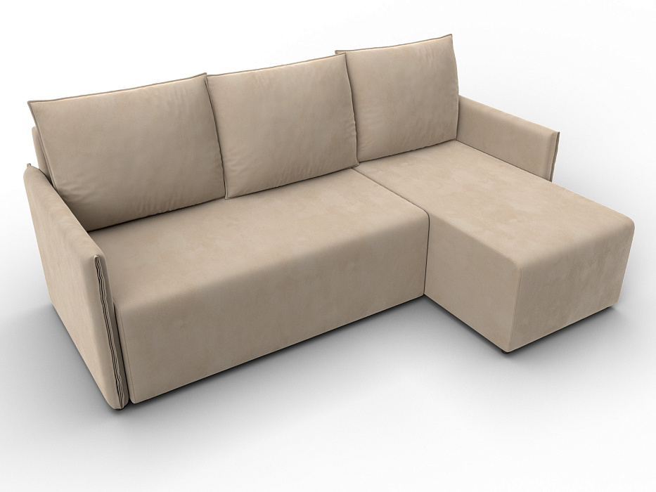 Диван угловой Лига-124 угол универсальный (seven 729 бежевый)