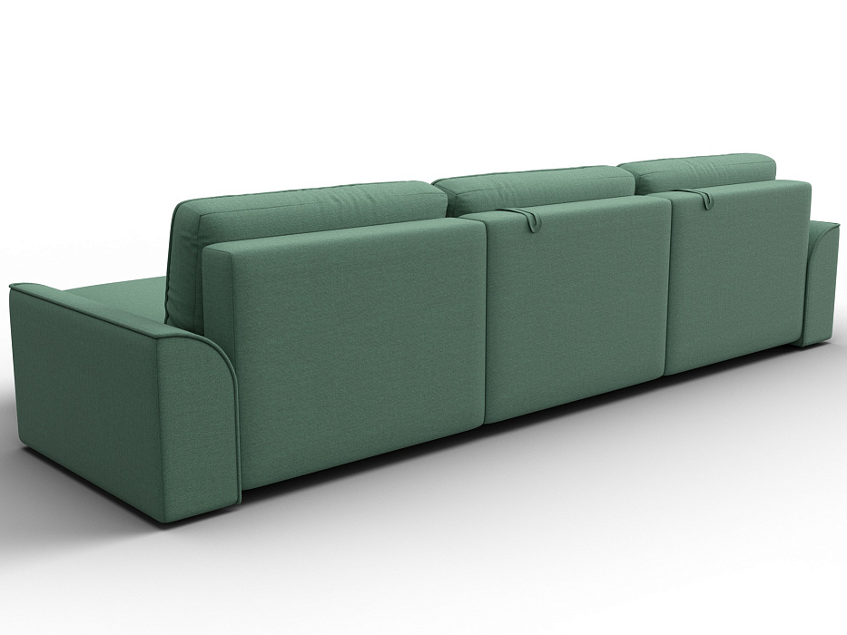 Диван угловой Лига-048 НПБ лонг (амур 11 зеленый)