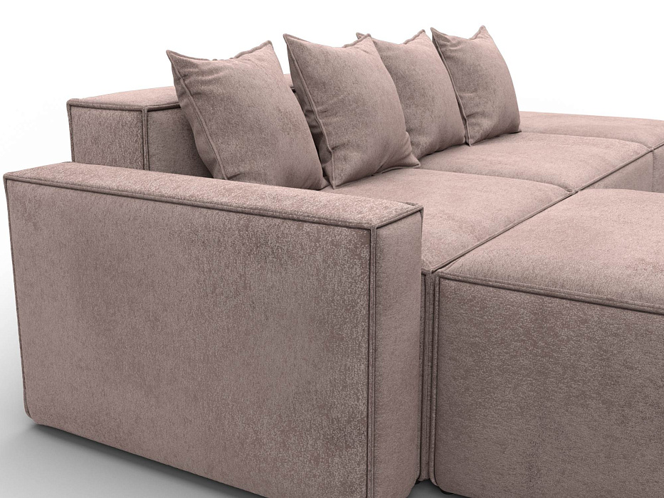 Диван угловой модульный Лига-063 угол левый (tower 05 бежевый)