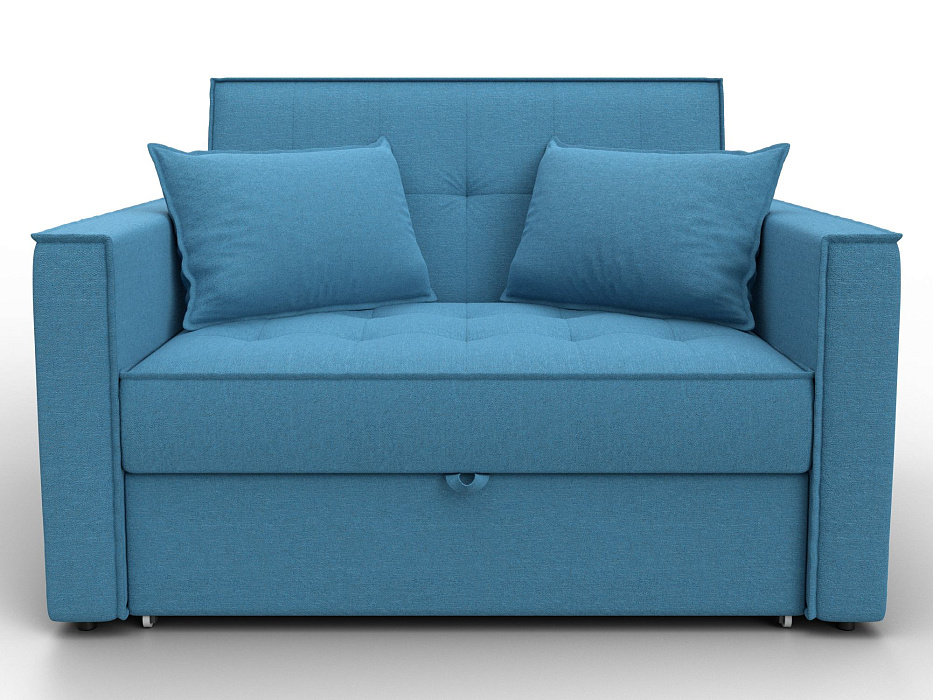 Диван прямой Лига-104 (140) (амур 10 голубой)