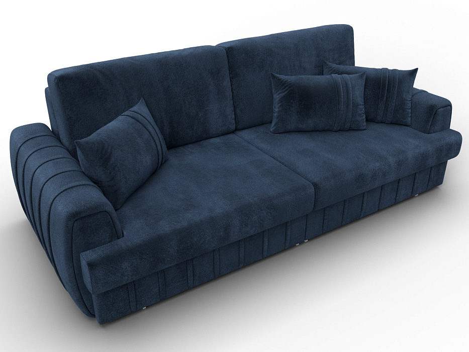 Диван прямой Лига-057 НПБ (tower 13 синий)