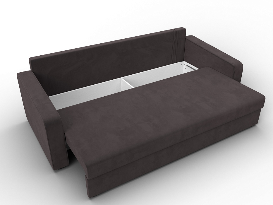 Диван прямой Лига-009 (коричневый)