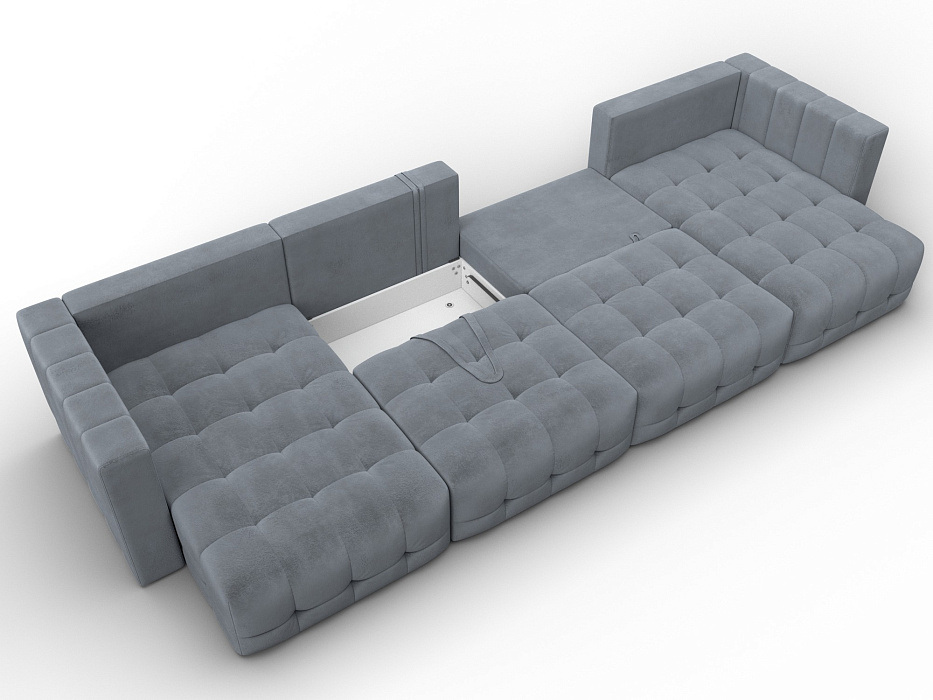 Диван П-образный Лига-052 НПБ Лонг (tower 10 серый)