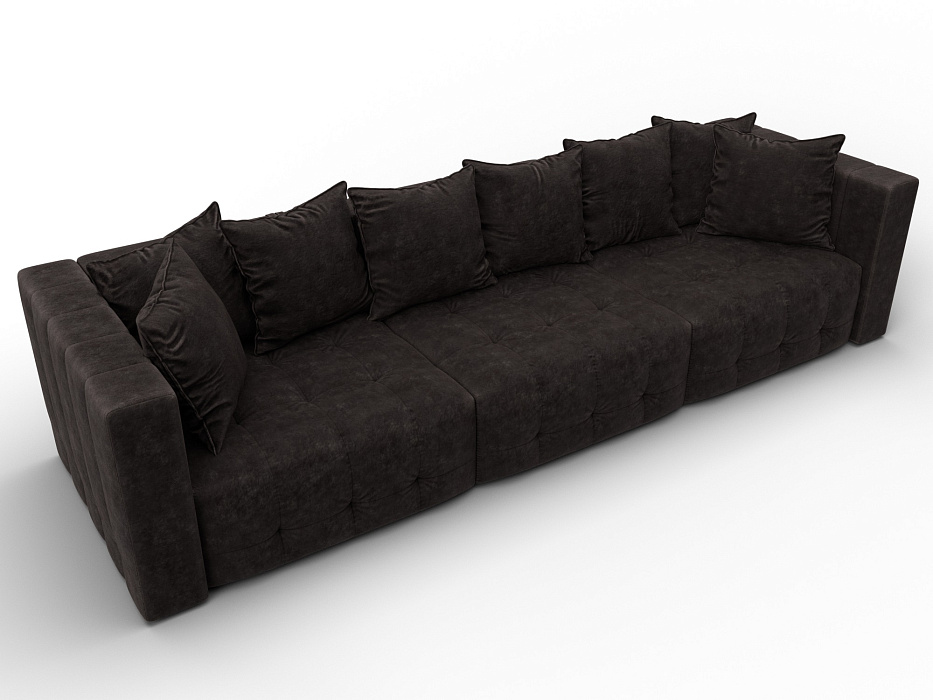 Диван прямой Лига-052 НПБ Лонг (brut 17 коричневый)