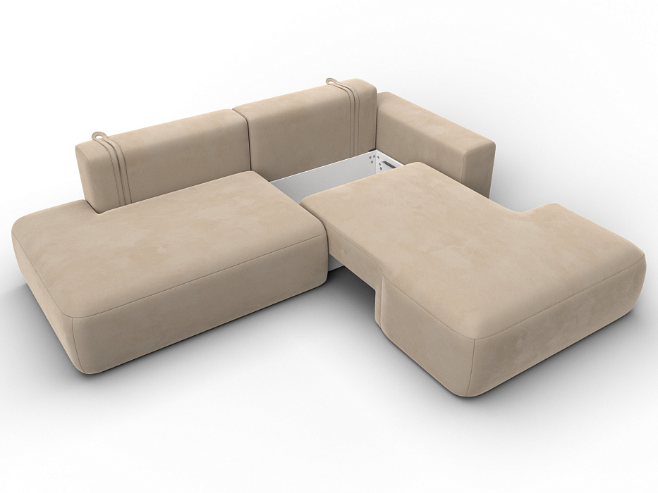 Диван угловой Лига-036 НПБ Модерн правый угол (seven 729 бежевый)