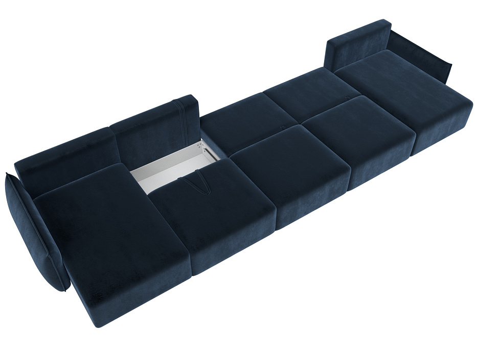 Диван П-образный Лига-051 НПБ МегаЛонг (tower 13 синий)