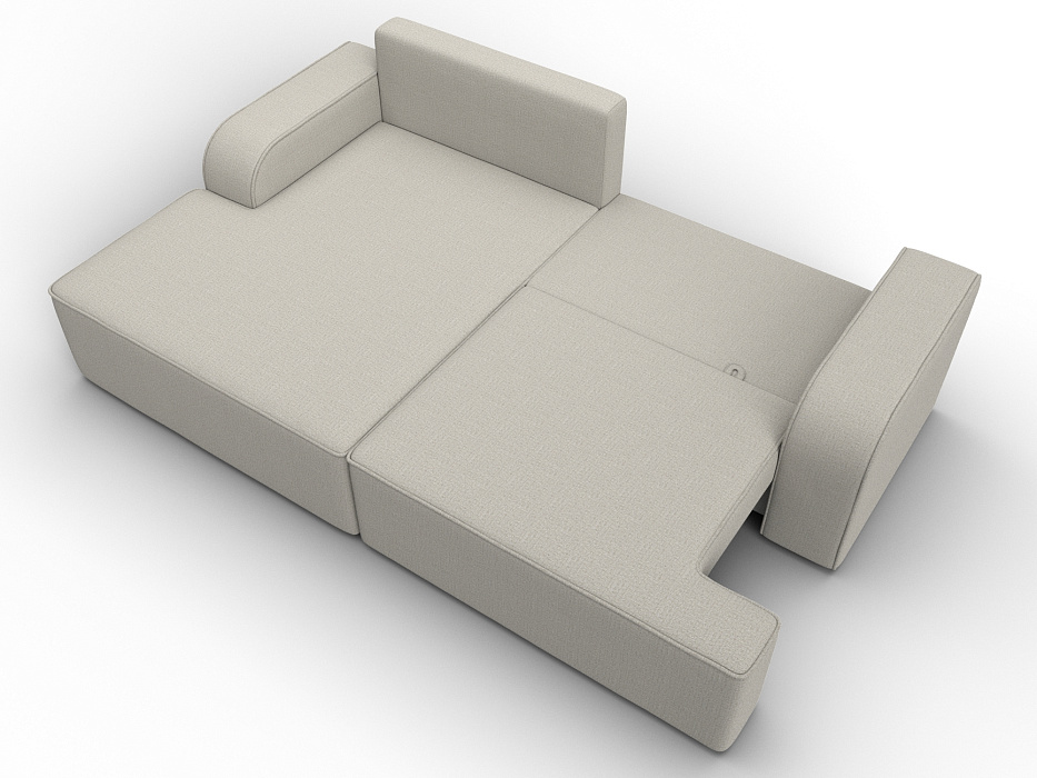 Диван угловой Лига-120 угол левый (амур 02 бежевый)