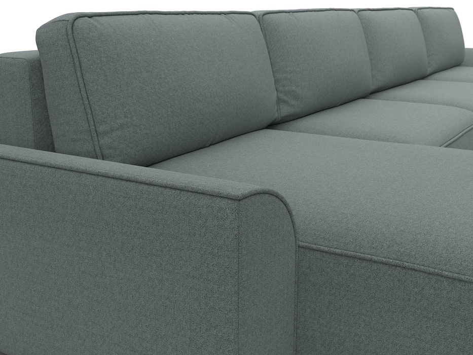 Диван П-образный Лига-048 НПБ лонг (амур 07 серый)