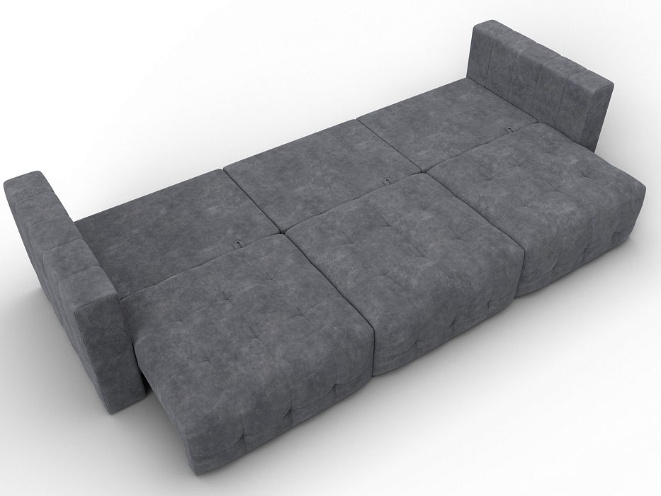 Диван прямой Лига-052 НПБ Лонг (brut 16 темно-серый)