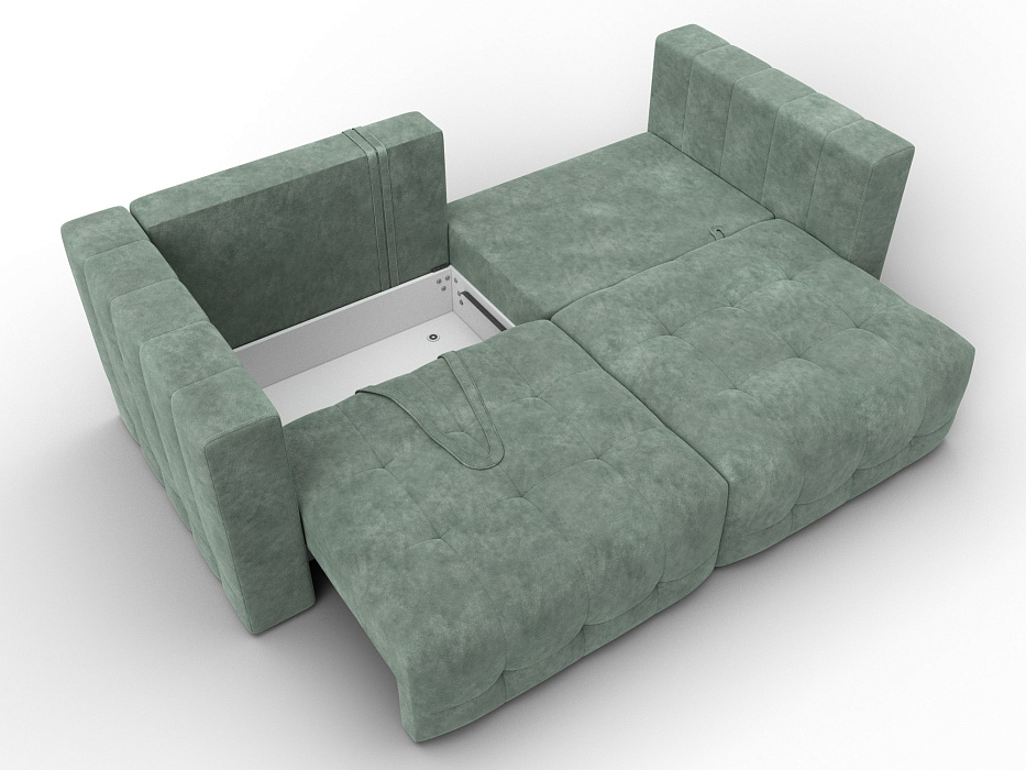 Диван прямой Лига-052 НПБ (brut 08 зеленый)