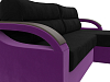 Угловой диван Форсайт правый угол (черный\фиолетовый цвет)
