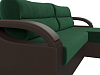 Угловой диван Форсайт правый угол (зеленый\коричневый)