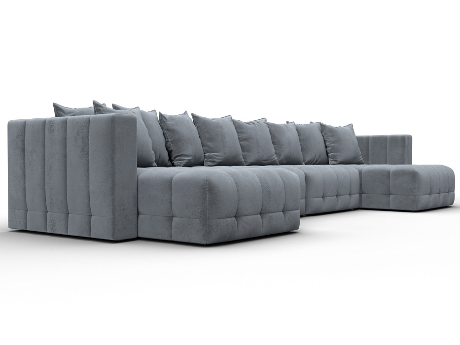 Диван П-образный Лига-052 НПБ Лонг (tower 10 серый)