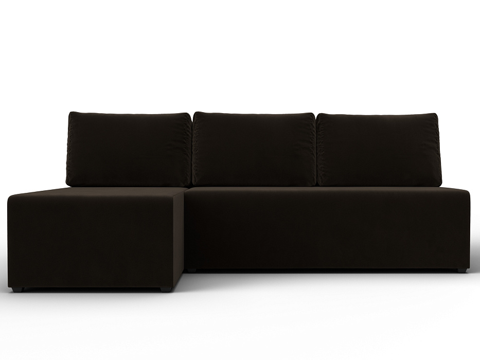 Диван угловой Поло левый угол (коричневый)