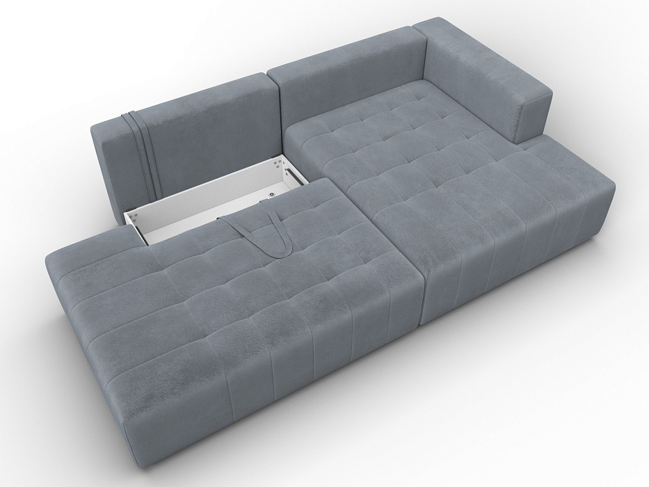 Диван угловой Лига-103 НПБ угол правый (tower 10 серый)