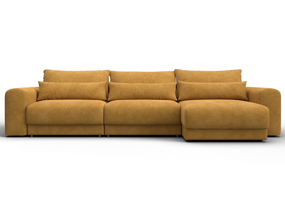 Диван угловой Лига-056 НПБ Лонг угол универсальный (brut 10 желтый)