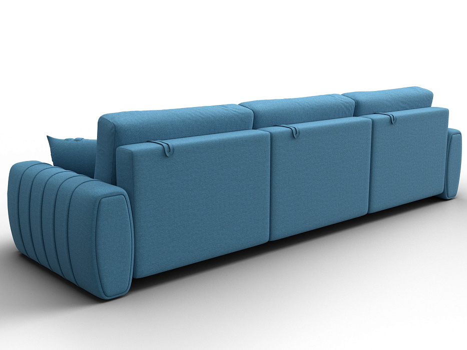 Диван прямой Лига-057 НПБ Лонг (амур 10 голубой)