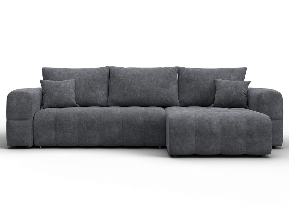 Диван угловой Лига-110 НПБ угол универсальный (brut 16 темно-серый)