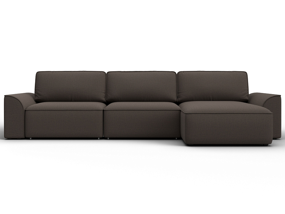 Диван угловой Лига-048 НПБ лонг (амур 05 коричневый)