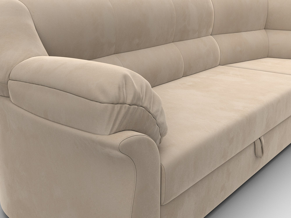 Диван угловой Карнелла правый угол (seven 729 бежевый)