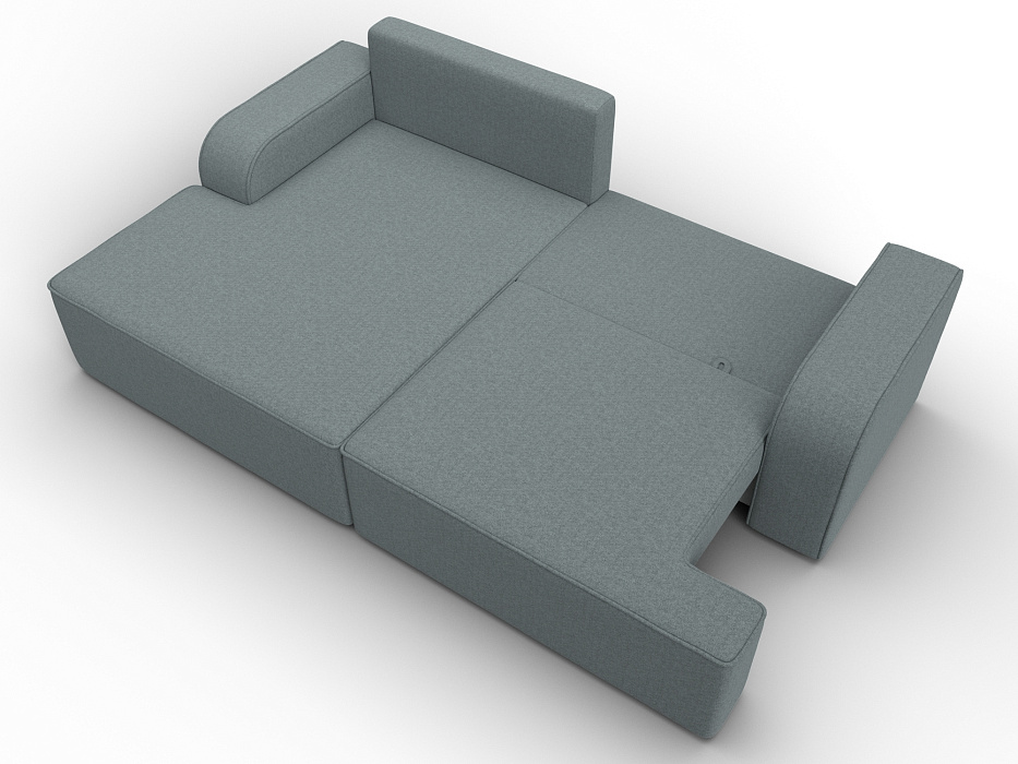 Диван угловой Лига-120 угол левый (амур 07 серый)