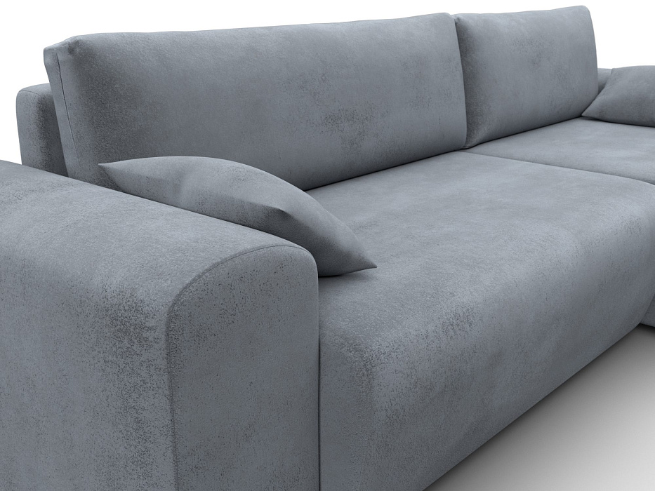 Диван угловой Лига-099 угол универсальный (tower 10 серый)